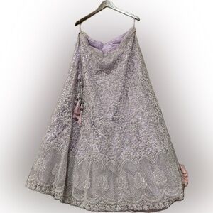 Wedding lehenga, choli, and dupatta